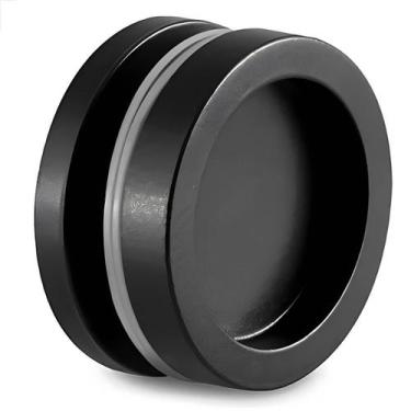 Imagem de Puxador Para Box Portas e Janelas Concha Transpasse Preto - Tec Vidro