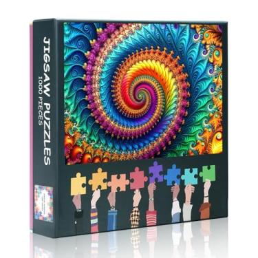 Imagem de 1000-Piece Jigsaw Puzzle - Infinite Fractal Spiral Patterns, Mindfulness Puzzles for Adults, Dynamic Color and Intricate Detail Board Games Unique Gift 20 x 28 inch