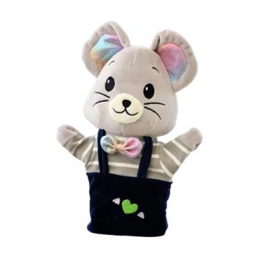 Imagem de Dynwave Fantoche de mão de camundongo, brinquedo de pelúcia macio para teatro, pré-escola, gato, luva de luta, para brincar, para festa divertida,