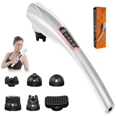 Imagem de Massageador Elétrico de Pescoço e Costas Profundo de Mão para Ombro, Cintura, Perna, Pé, 3200 RPM Motor Potente com 10 intensidades e 12 modos, Músculo Nodoso, Um Pouco Pesado