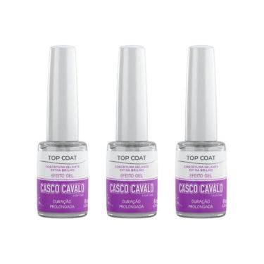 Imagem de Casco De Cavalo Trop Care Efeito Gel Top Coat 8Ml -Kit C/3Un