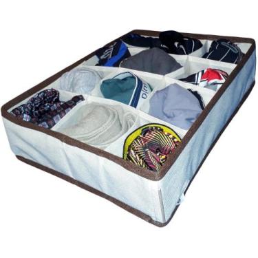 Imagem de Kit 4 Organizador de Gavetas (calcinhas, Meias, Cuecas) OrganiBox 27X3