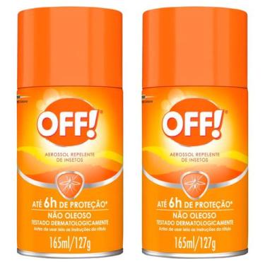 Imagem de Kit 2x Repelente de Insetos Off Aerossol 165ml Não Oleoso - OFF!