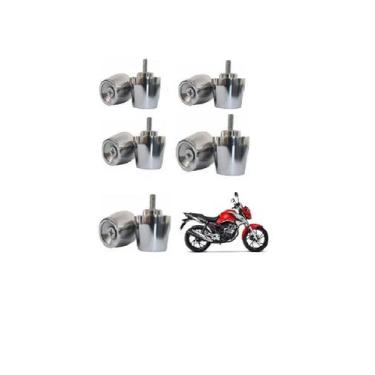 Imagem de Pezinho De Guidao De Moto Pcx 150 2018 2020 Cromado Kit C/5 - Manini