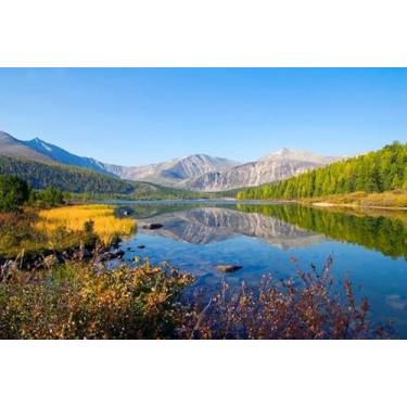 Imagem de Quadro Decorativo com Estampa Autumn Alley Retrostyle Filter Instagram Toning 50 x 50 Vinil 3 unidades