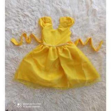 Imagem de Vestido Menina Infantil Tule Amarelo Perola - EDYNHOKIDS, 05 ANOS A 06