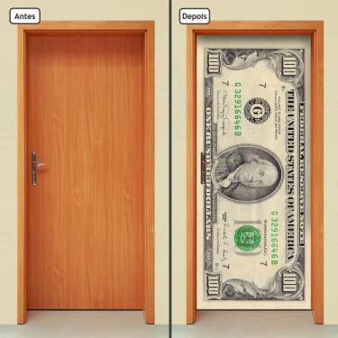 Imagem de Adesivo Decorativo de Porta - Dólar - 076cnpt - Allodi