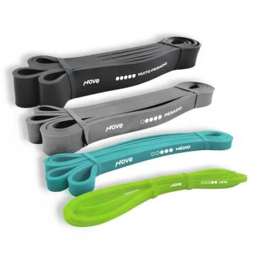 Imagem de Kit Elásticos Extensores / Super Bands Move - 4 Intensidades