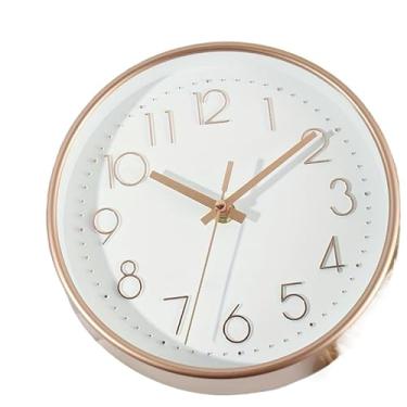 Imagem de Relógio de Parede Grande Decorativo para Escritório, Cozinha e Sala - Relógio de Pilha com Design Clássico(Ouro/rose)