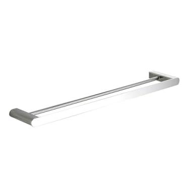 Imagem de Suporte de banheiro cinza, preto e dourado, aço inoxidável, toalheiro duplo, barra de toalha de banho, acessórios de ferragens, 60 cm polido