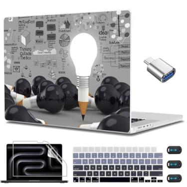 Imagem de CISSOOK Capa rígida de lâmpada criativa para MacBook Pro 14 polegadas 2025 2024 2023 2022 2021 versão M5 M4 M3 M2 M1
