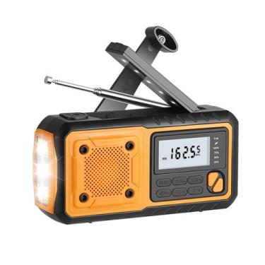 Imagem de Rádio de emergência VLEJEARI com manivela de carregamento com luz LED