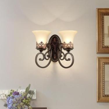 Imagem de Iluminação Interior Exterior Retro Estilo Europeu Para Sala De Estar Quarto TV Parede De Fundo Iluminação Decorativa Do Corredor Ao Ar Livre (Cabeça dupla)