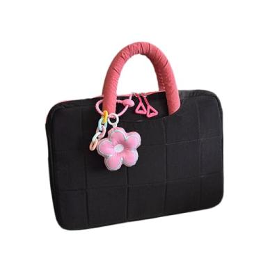 Imagem de MotiveTech Bolsa para laptop de 16 polegadas leve, casual, portátil, para notebook, bolsa para laptop, para escritório, viagens, Preto