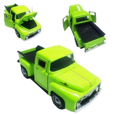 Imagem de Carrinho de Ferro Miniatura Collection Caminhonete Fricção Abre Capô e Portas (Verde Limão)