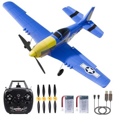 Imagem de ANTSIR RC Plane, Remote Control Airplane 2.4GHZ with 6-Axis Gyro Stabilizer for Adults Beginners Boys Birthday/Xmas Gift (4CH-P51B Razorback)