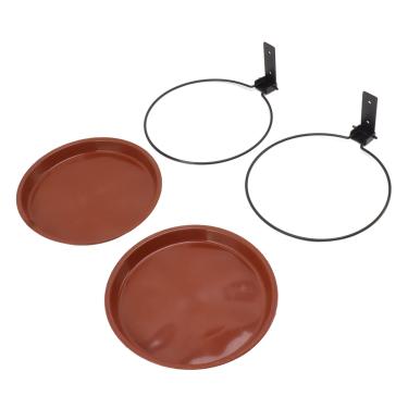 Imagem de Zhjvihx Bandeja de Pásssaros Montada Em Árvore, Alimentador de Pásaros Seguro Montado Em Árvore Funcional Ambiental Fácil de Instalar Grande Capacidada (2 maconha e 2 suporte)