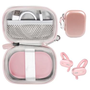 Imagem de CaseSack Capa para TOZO OpenBuds Fones de Ouvido Sem Fio Verdadeiro Aberto Leve (Rosa)