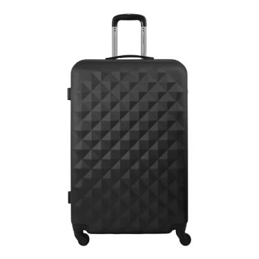 Imagem de Mala de Viagem Grande 32kg Rígida ABS Rodas 360 Gladiador Diamond D1G (Preto)