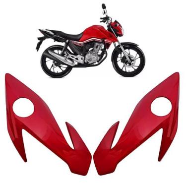 Imagem de Carenagem Lateral Farol Bananinha Cg Titan 160 Vermelho Marrakesh 2016