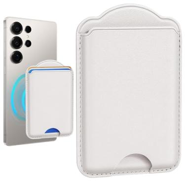 Imagem de Fjdcslwx Compatível com porta-cartão magnético Magsafe – carteira de telefone para Samsung Galaxy S25 Series, para iPhone 17/16/15/14/13/12 série para mulheres e homens para Apple Mag RFID Magnet Fit