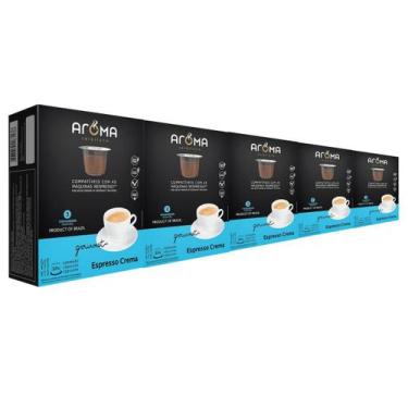 Imagem de Kit 50 Cápsulas Para Nespresso Café Crema Cápsula Aroma