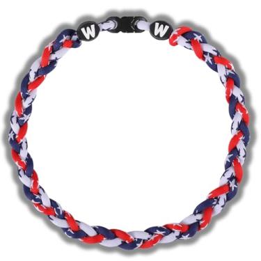 Imagem de Willtok Colares de beisebol de 45,7 cm de alta qualidade, várias cores para escolha, testados em laboratório, presentes para diversão no beisebol, 2025 novo com design trançado 3D da moda Tornado, 18