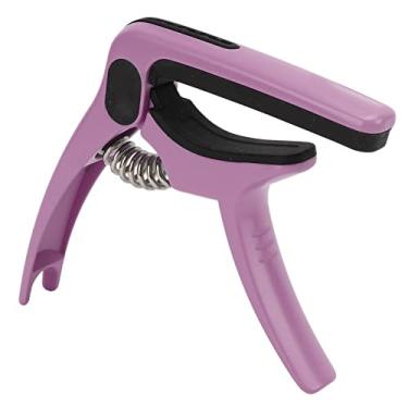 Imagem de POCREATION Capivara Universal para Violão Capo Multinstrumentos Capo de Uso Geral Com Mola, Amortecimento Macio e Suporte para Palheta para Violão Elétrico, Violão Acústico, Baixo, (Macaron - roxo)