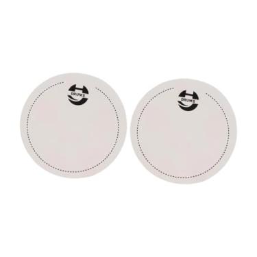 Imagem de TTETTZ Reforço de Pedal único de Bateria Es 2 Peças Acessórios Amortecedores Leves Diâmetro 2,6 Polegadas Protetor de Pele de Tambor, Branco