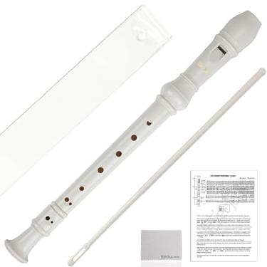 Imagem de Gravador Soprano Estilo Alemão Chave C ABS 8 Orifícios Flauta Gravador Infantil Destacável com Bolsa, Haste de Limpeza e Tabela de Dedilhados para Iniciantes, Estudantes e Adultos