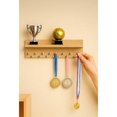 Imagem de Porta Medalhas com Prateleira MDF - com kit fixação. (mdf cru)