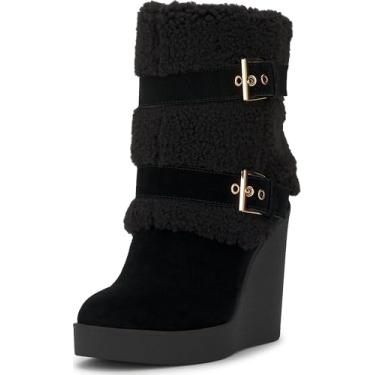 Imagem de Jessica Simpson Bota de cano curto feminina Meztyn, Camurça preta, 35