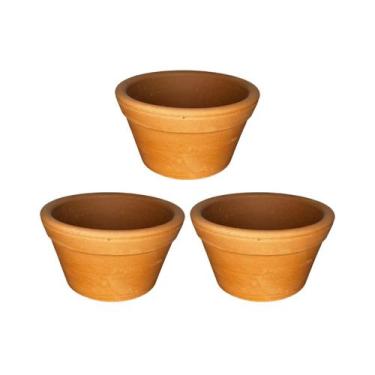 Imagem de Kit 3 Vasos Barro Violeta N2 - 14,5cm - Cactos e Suculentas - NWBR
