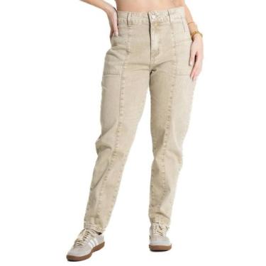 Imagem de Calça Sarja Sawary Mom - 280069 - 44, Bege, 44