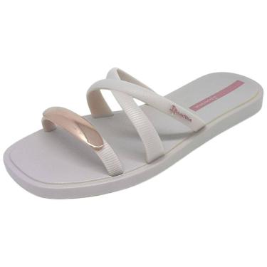 Imagem de Chinelo Feminino Slide Rasteira Pedraria Metal Chic Ipanema