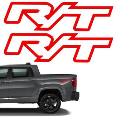 Imagem de Adesivos R/T Para Ram 2025 Lateral Caçamba Vermelho Par - SPORTINOX