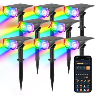 Imagem de Holofotes solares inteligentes Linkind SL5C que mudam de cor (pacote c