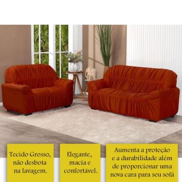 Imagem de Capa para Sofá King Elasticada Lisa 2 E 3 Lugares - Lenharo Enxovais, 