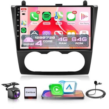 Imagem de Rimoody Rádio Automotivo 4G+64G Para Nissan Altima 2008, 2009, 2010, 2011, 2012, Carplay, Estéreo Com Android 13, Mirror Link Automático, Tela Sensível Ao Toque De 9'', Gps, Wi-Fi, Dsp, Fm/Rds, Blue