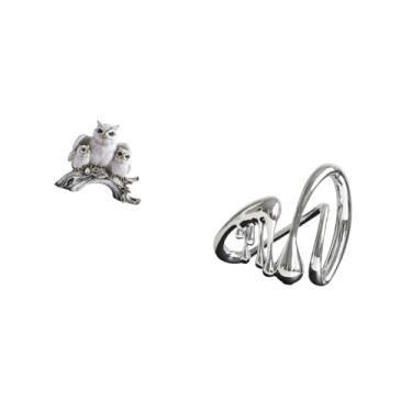 Imagem de Fenteer Escultura de Moderna, Estatueta Minimalista, Ornamento de Mesa, Estátua de Animal Abstrata para Sala de Estar, Decoração de Armário de Escritór