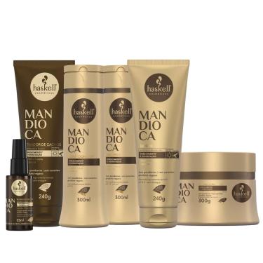 Imagem de Kit Haskell Mandioca Hidratação Home-Care Completo 300ml