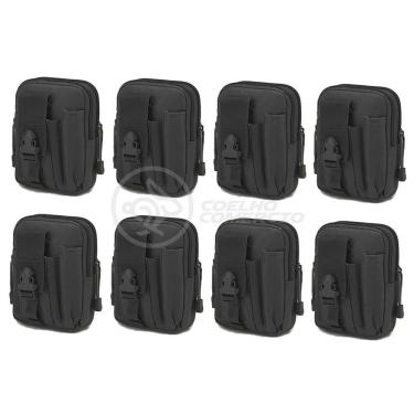 Imagem de Kit 8 Bolsas Pretas Conjunto De Sobrevivência E Atividades Camping preto