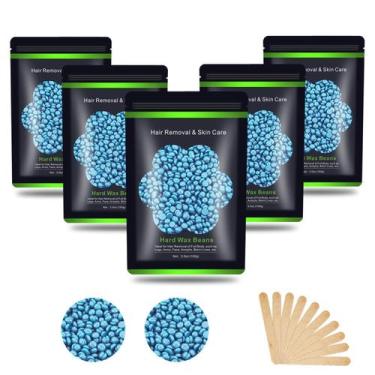 Imagem de Grânulos de cera Auperwel para depilação de 0,5 kg, esferas de cera du