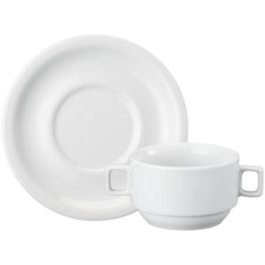 Imagem de Xicara Consumé com Pires 270ml Porcelana Schmidt - Mod. Protel 073, 00