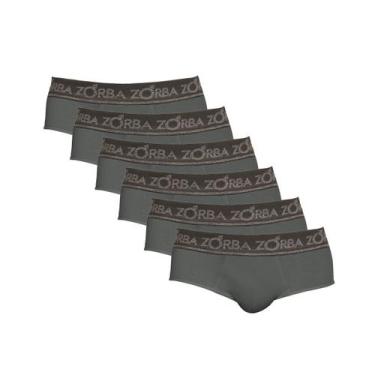 Imagem de Kit 6 Cuecas Zorba Slip Comfort 674 Chu - M, Chumbo, M