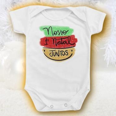 Imagem de Body Roupa De Bebê Natal Primeiro Juntos Festa Menino Menina - Borizin