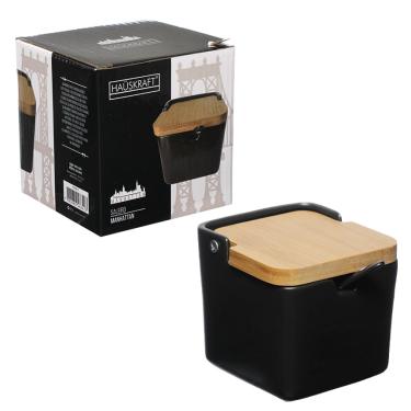 Imagem de Saleiro Manhattan Porcelana Hauskraft Preto 270 ml