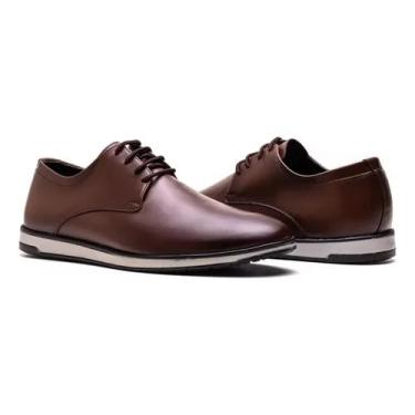 Imagem de Sapato Masculino Social Casual Couro Oxford Esporte Fino (Marrom, BR, Adulto, Numérico, 39)