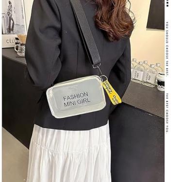 Imagem de Bolsa transversal transparente aprovada para estádios para shows, eventos esportivos, festivais, Branco, 1 PC