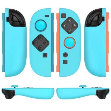 Imagem de TNP JoyCon 2 Capa para Nintendo Switch 2 2025 - Capa protetora de silicone Switch 2 Joycon com tampas para polegar - Capa ergonômica antiderrapante macia para controle Joy Con (azul claro)